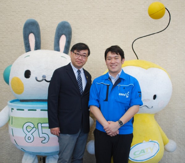ケーブルテレビ株式会社　阿部 進 様（写真左）、山口 航平 様（写真右）