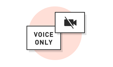 Web会議を音声のみに切り替え