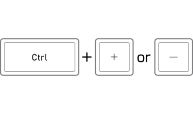 画面の表示倍率を変更する