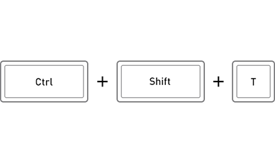 一度閉じたタブを再度開く
