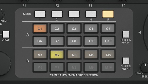 AW-RP200GJの操作部の画像