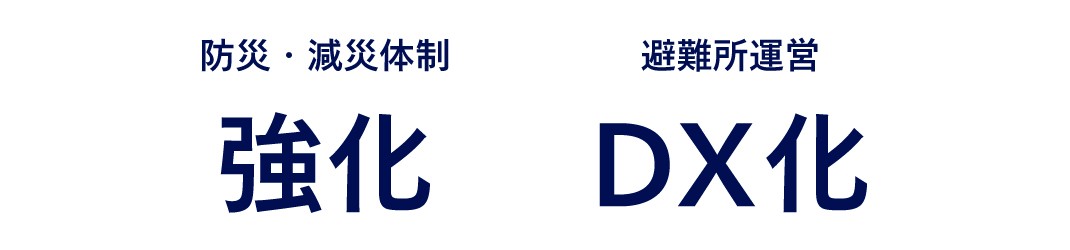 防災・減災体制強化、避難所運営DX化