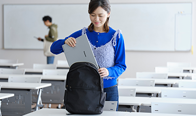 FCをリュックに入れる