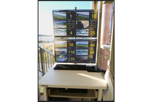 競走馬のカウントを表示(Genetec™ Security Center)。