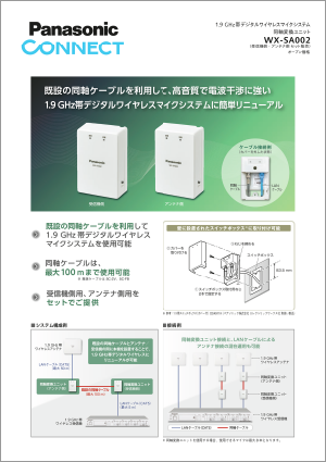1.9 GHz帯デジタル ワイヤレスマイクシステム 同軸変換ユニット WX-SA002
