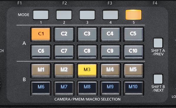 AW-RP200GJの操作部の画像
