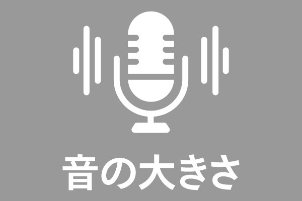 音の大きさ
