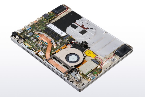 ハードウェアの主要部品の図