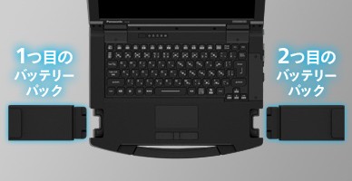 長時間作業を可能にする2つめの「バッテリーパック」