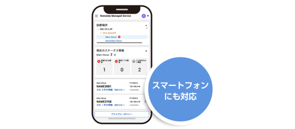 スマートフォンにも対応