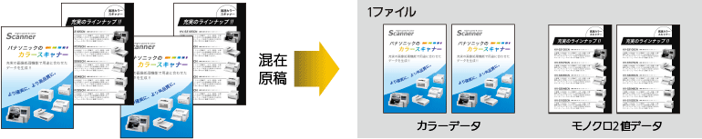 白黒／カラー自動判別