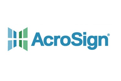 青と緑のシンボルと「AcroSign」の青いロゴテキスト