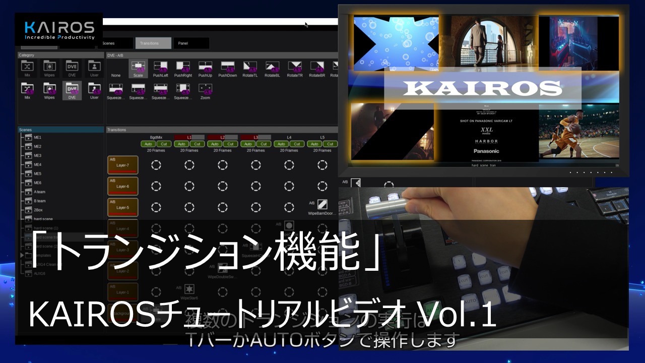 「トランジション機能」 - KAIROSのチュートリアルビデオ Vol.1 -