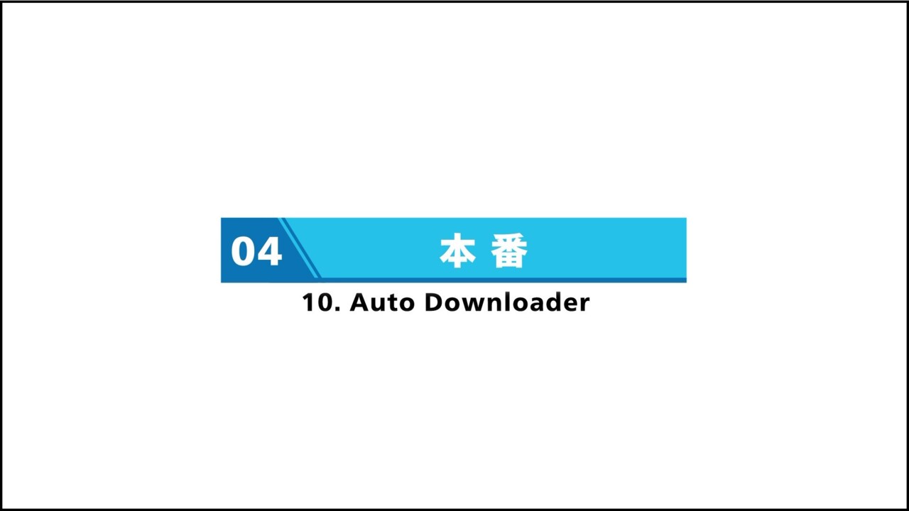 10. Auto Downloader