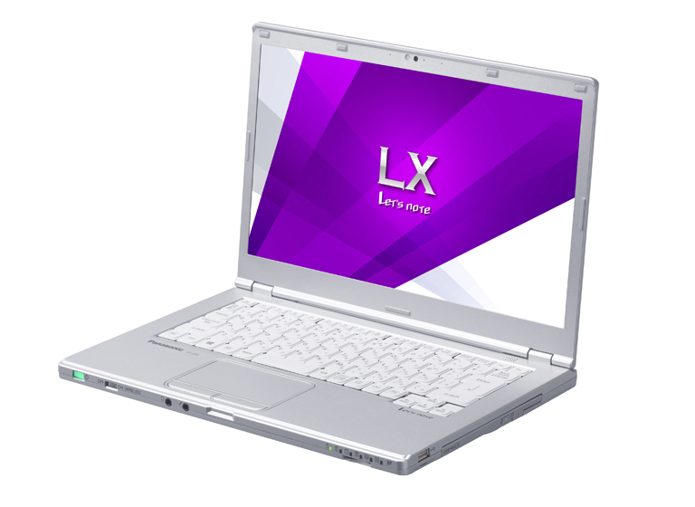 写真:14型の大画面を持ちながら、約1.2kgと軽く、長時間のバッテリー駆動ができる Let's note LX3