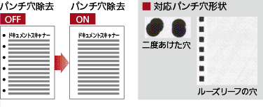 パンチ穴除去