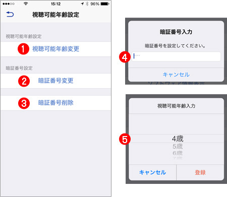 視聴可能年齢設定