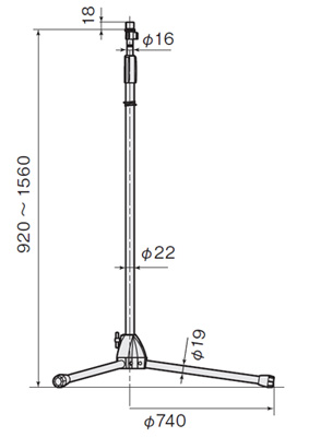 マイクロホンスタンド（フロア型） WN-FS140