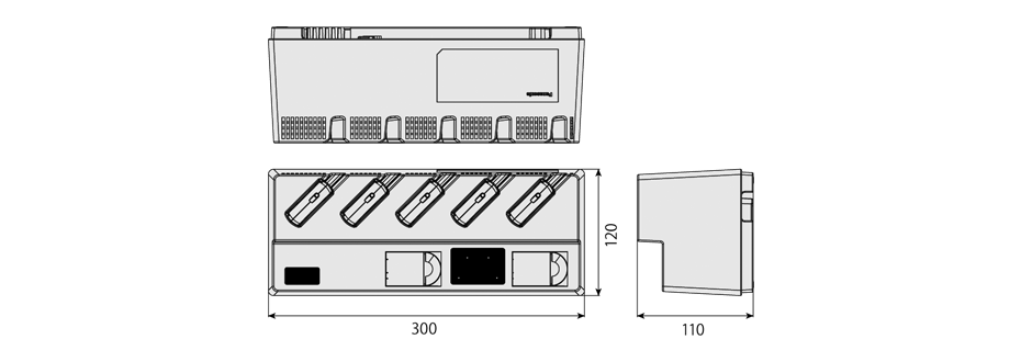 WX-CZ200　寸法図（単位：mm）