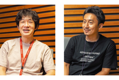 写真：株式会社福岡放送 技術局 制作技術部 川邉 淳一 様と松本 安史 様