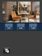画像：スマートフォンからのモニタリング