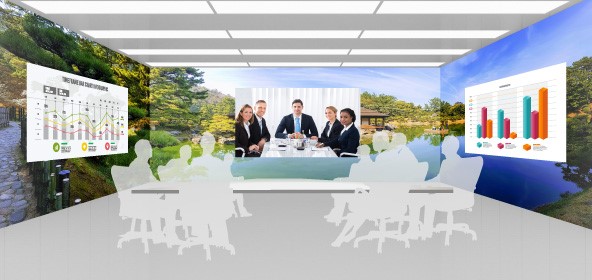 会議室をBCVRで演出したイメージ