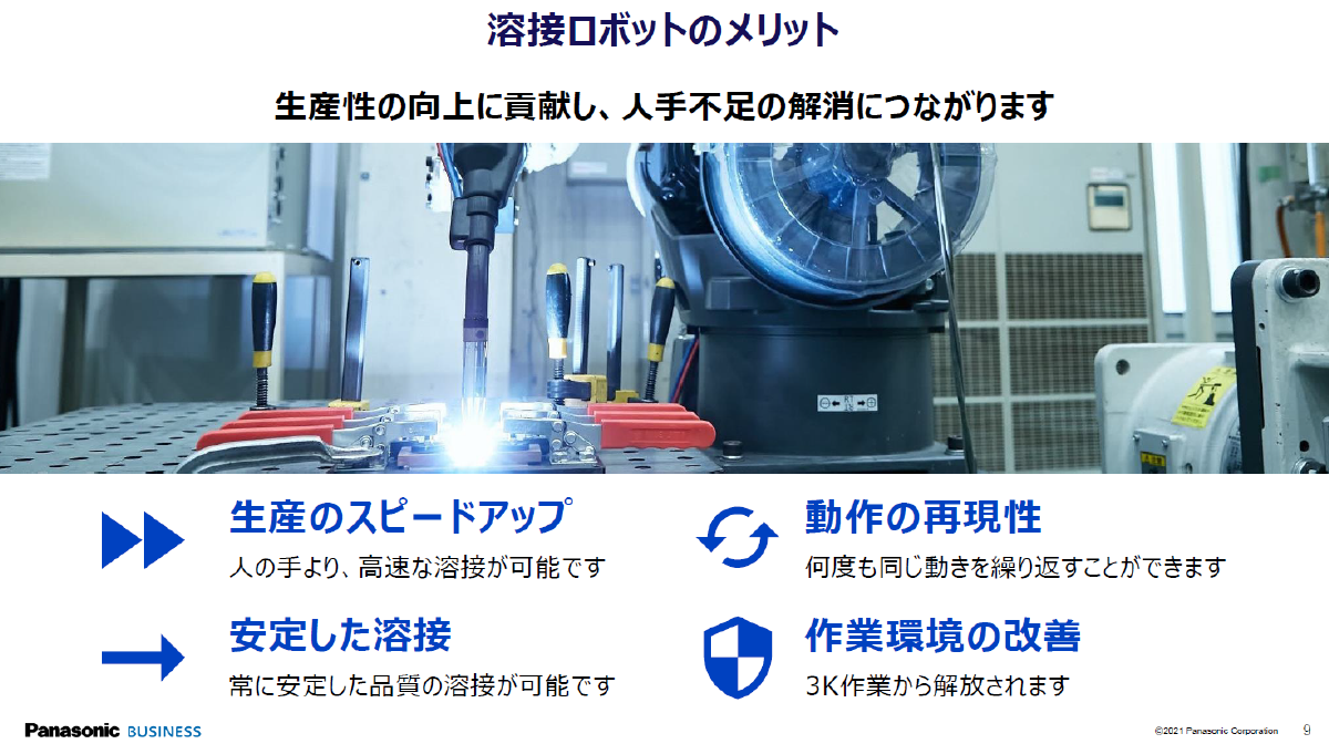 溶接ロボットの特長のご紹介