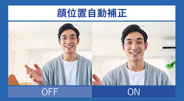 顔位置自動補正