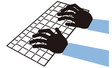 キーボードを打っているイメージ画像