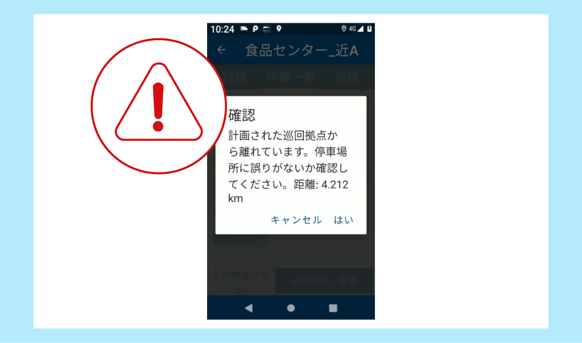 アラート表示