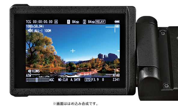高輝度高精細LCD&高解像度OLED EVFに同時表示の画像
