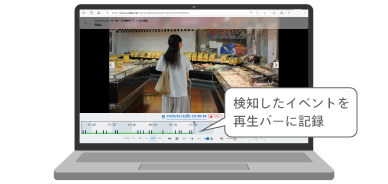 検知したイベントをCameleの画面で再生する様子