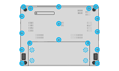 最適化されたビスのレイアウト