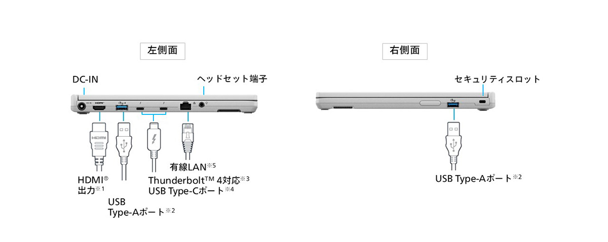 SCのインターフェース（左右側面）