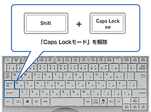 Caps Lockモード解除