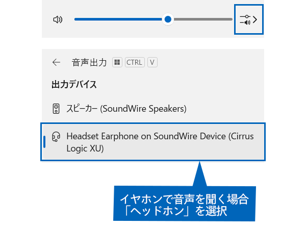 スピーカーの選択