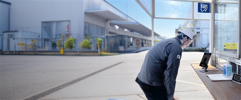 顔認証による入退場の管理のイメージ