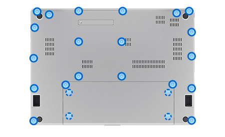 最適化されたビスのレイアウト