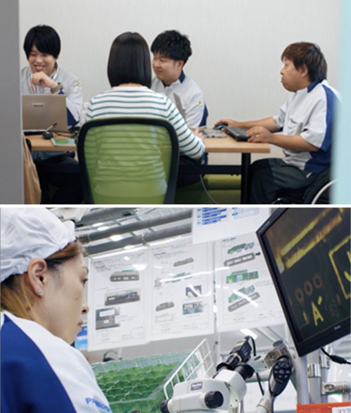 A study session with several employees and a woman demonstrating her skills in actual work