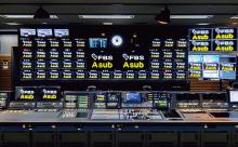 写真：福岡放送の編集室