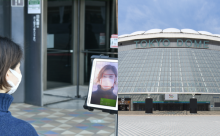 写真：顔認証の入場と決済の実証実験